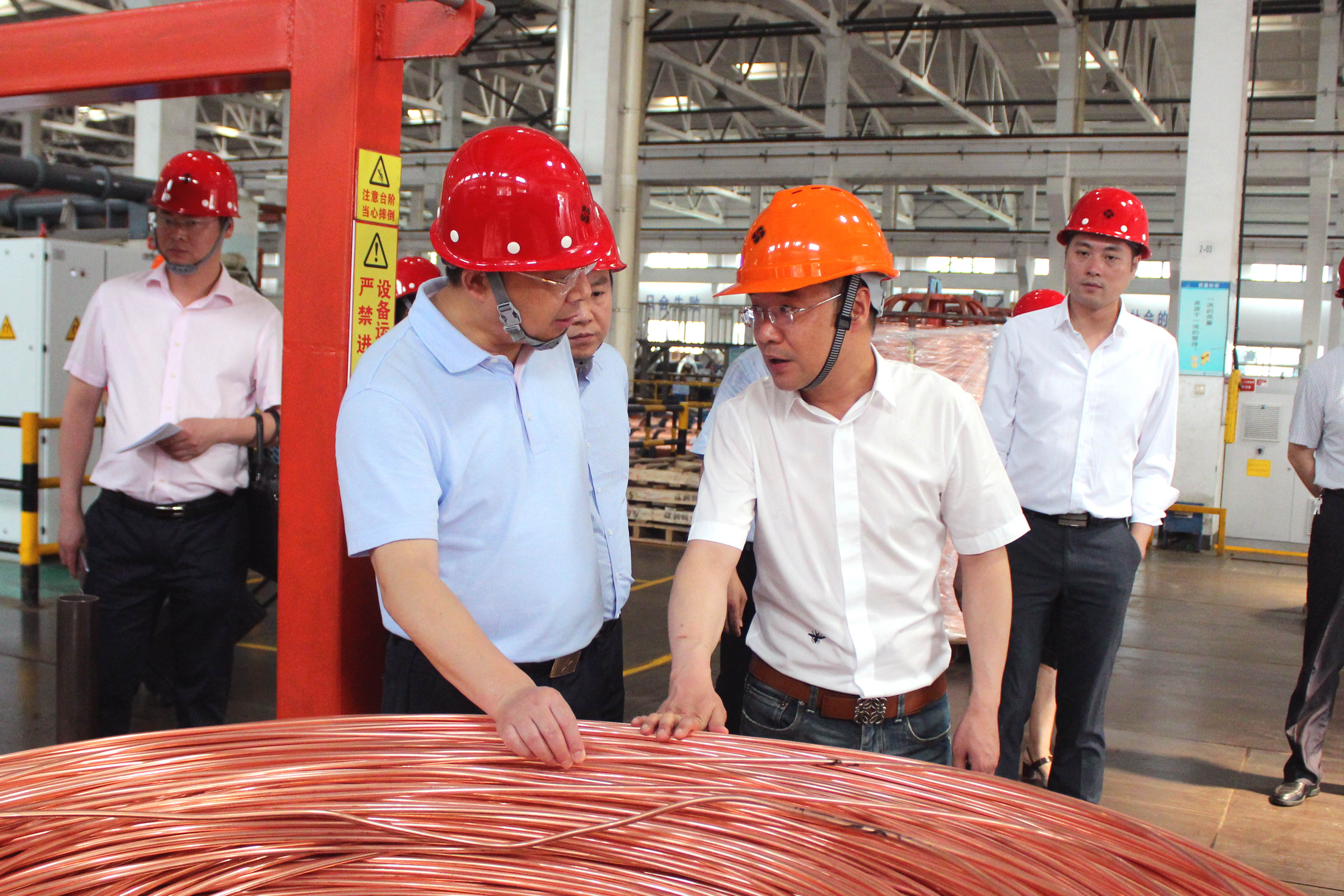 2019年6月10日，，，，，四川省广安市岳池县委书记郑鹏程率党政代表团来凯发k8电缆旅行考察