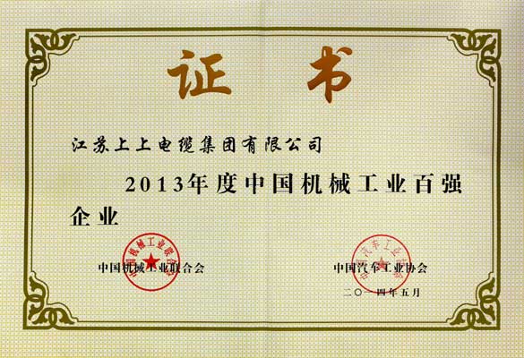 凯发k8一连十年入选“中国机械工业百强企业”