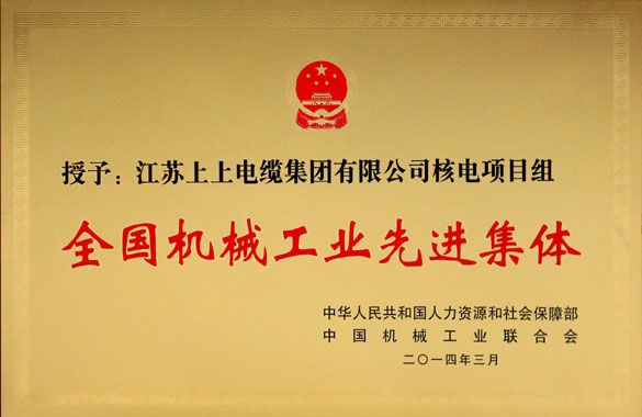 凯发k8集团手艺中心核电项目组荣获“天下机械工业先进整体”称呼