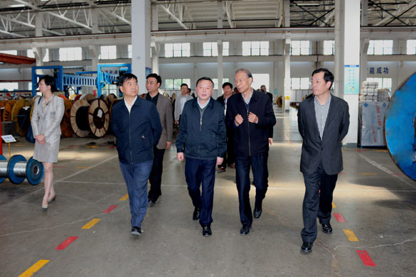 4月23日，，，常州市科教城党工委书记徐绚烂一行来凯发k8电缆旅行