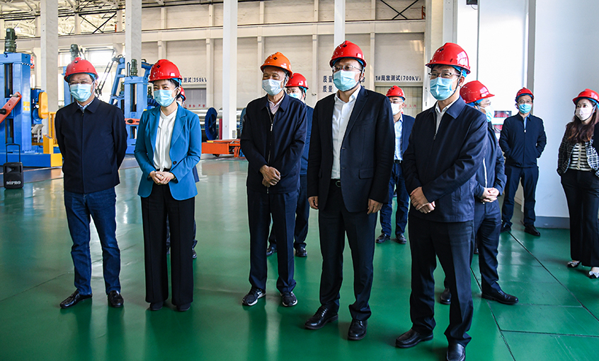 江苏省副省长胡广杰一行来凯发k8电缆调研